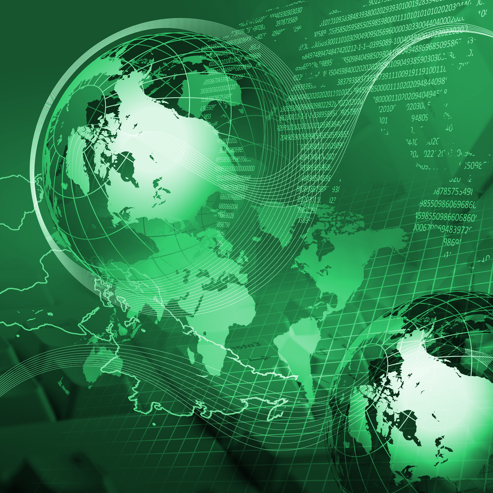 Global financial color charts and graphs illustration